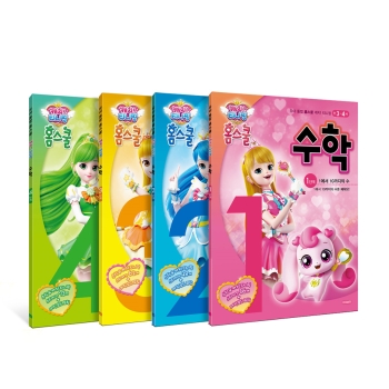 [아이휴먼] 캐치! 티니핑 홈스쿨 수학 1~4단계 세트(만3~4세)